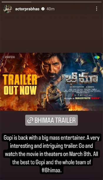 Gopichand Bhimaa trailer