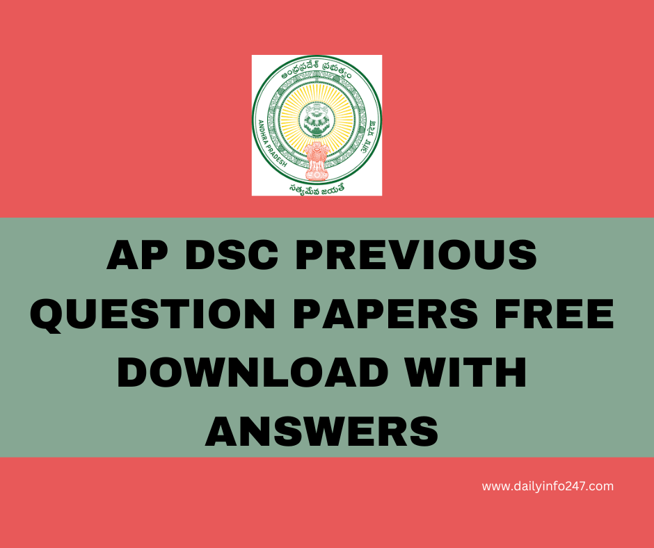 AP DSC Previous Question Papers Free Download With Answers