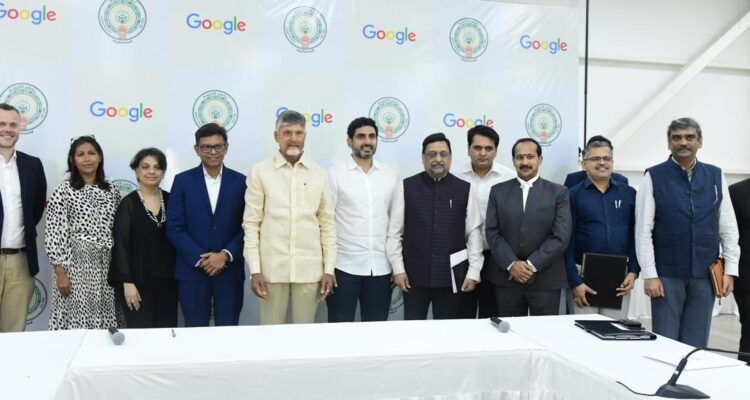 Google,AP Government, CM Chandrababu Naidu, Nara Lokesh