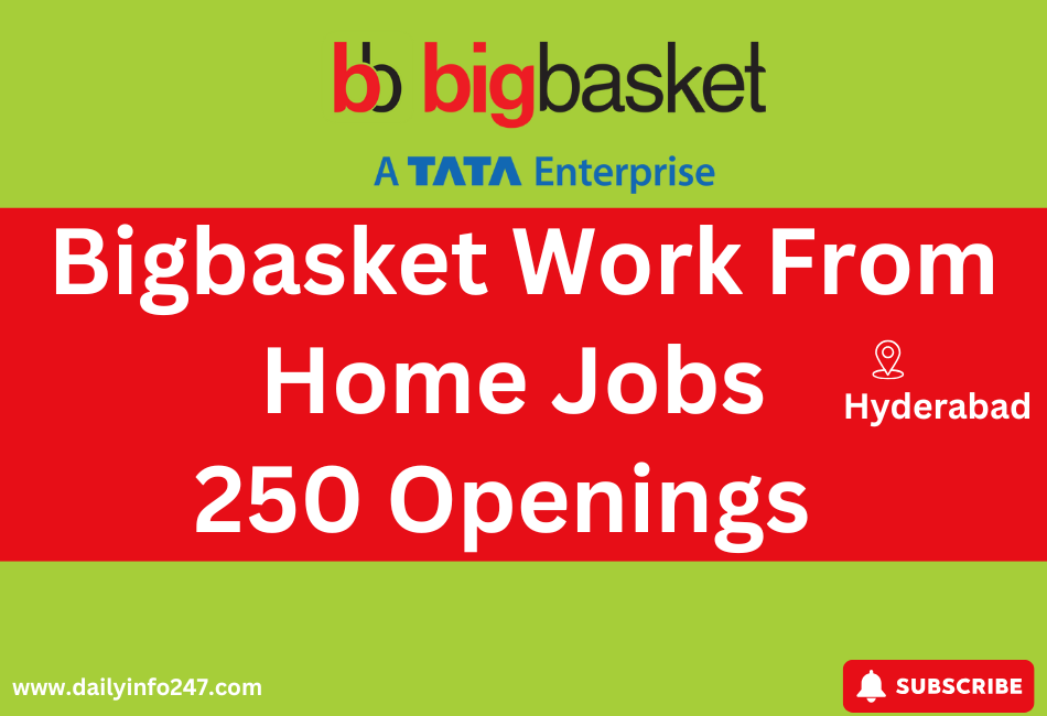 Bigbasket Work From Home Jobs - 250 Openings | Hyderabad