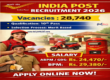 India Post GDS Recruitment 2026 Notification Released For 28740 Vacancies