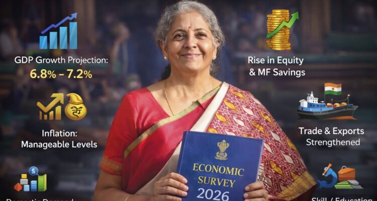Economic Survey 2026 Released | India’s GDP 6.8-7.2% range in FY27