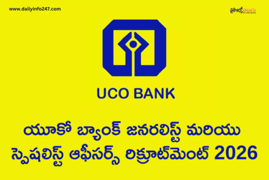 UCO Bank Generalist and Specialist Officers Recruitment 2026 - Apply Online for 173 Posts