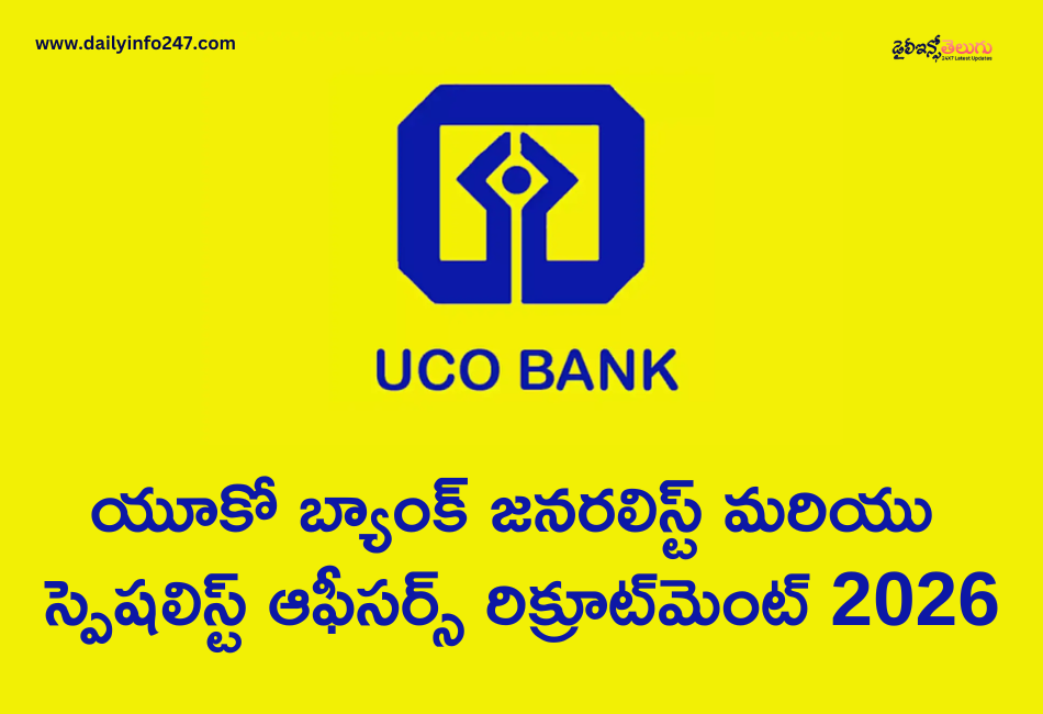 UCO Bank Generalist and Specialist Officers Recruitment 2026 - Apply Online for 173 Posts