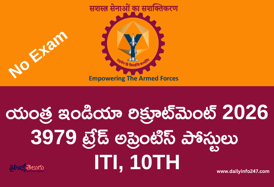 Yantra India YIL Trade Apprentices Recruitment 2026 - Apply Online for 3979 Posts