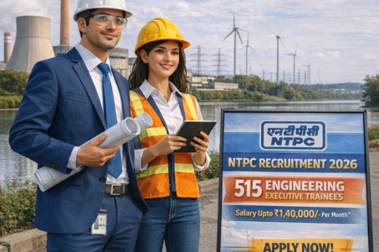 NTPC Engineering Executive Trainee Recruitment 2026 - Apply Online for 515 Posts
