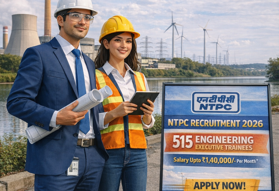 NTPC Engineering Executive Trainee Recruitment 2026 - Apply Online for 515 Posts