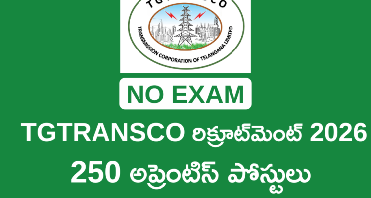 TGTRANSCO Recruitment 2026 - Apply Online for 250Apprentices Posts