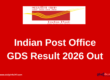 GDS Result and Merit List 2026 Out