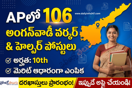 Nandyal District Recruitment 2026 - Apply Offline for 106 Anganwadi Worker & Helper Posts