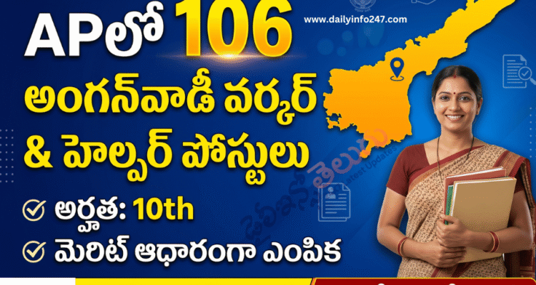 Nandyal District Recruitment 2026 - Apply Offline for 106 Anganwadi Worker & Helper Posts