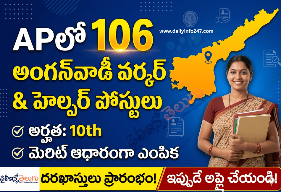 Nandyal District Recruitment 2026 - Apply Offline for 106 Anganwadi Worker & Helper Posts