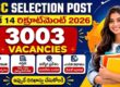 SSC Selection Post Phase 14 Recruitment 2026 - Apply Online for 3,003 Posts