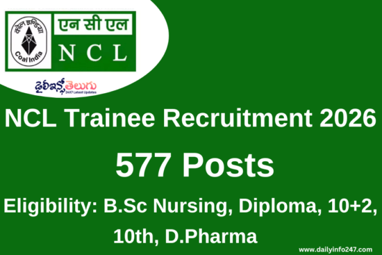 NCL Trainee Recruitment 2026: Apply Online for 577 Posts