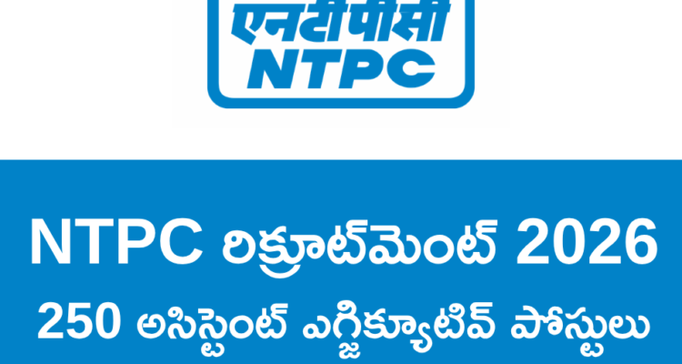 NTPC Assistant Executive Recruitment 2026 - Apply Online for 250 Posts