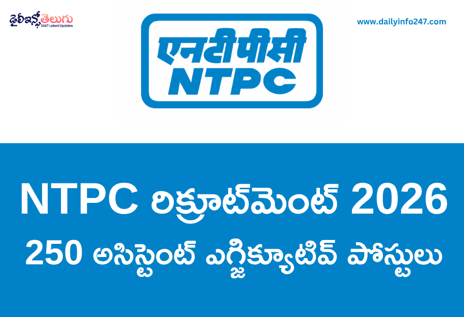 NTPC Assistant Executive Recruitment 2026 - Apply Online for 250 Posts