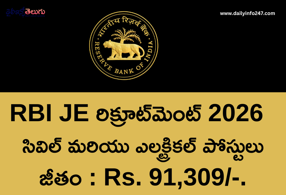 RBI JE Recruitment 2026