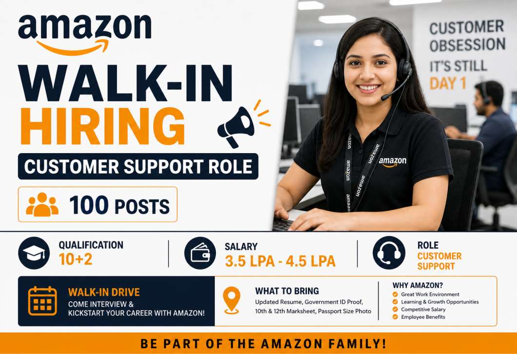 Amazon Hiring Customer Support Role