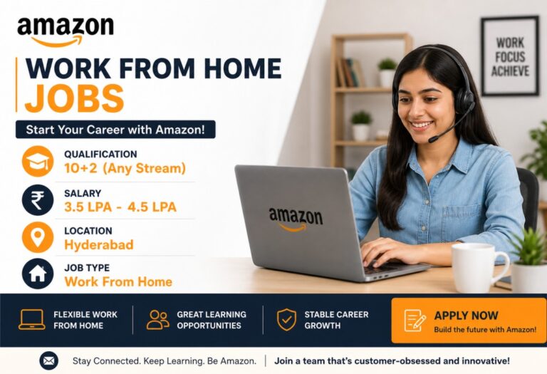 Amazon Work from Home Jobs | 10+2 qualification