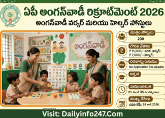 AP Anganwadi Recruitment 2026 - Apply for 230 Anganwadi Worker & Helper Posts 