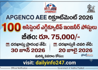 APGENCO AEE Recruitment 2026 - Apply Online for 100 Assistant Executive Engineer Posts