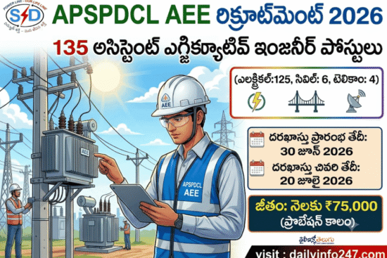 APSPDCL AEE Recruitment 2026 - Apply Online for 135 Assistant Executive Engineer Posts