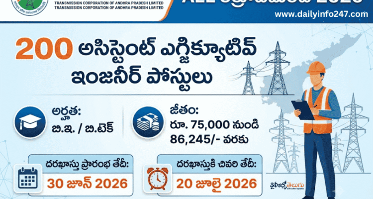 APTRANSCO AEE Recruitment 2026 - Apply Online for 200 Assistant Executive Engineer Posts