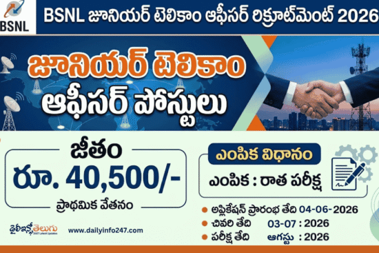 BSNL JTO Recruitment 2026