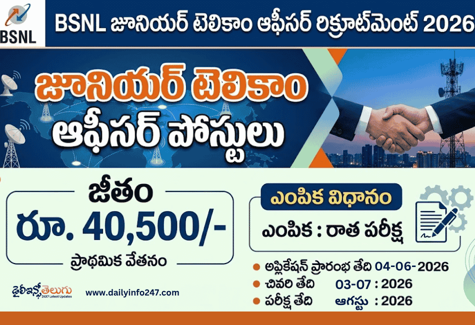 BSNL JTO Recruitment 2026