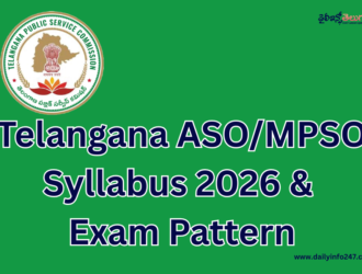 Telangana ASO/MPSO Syllabus 2026 and Exam Pattern | TGPSC ASO
