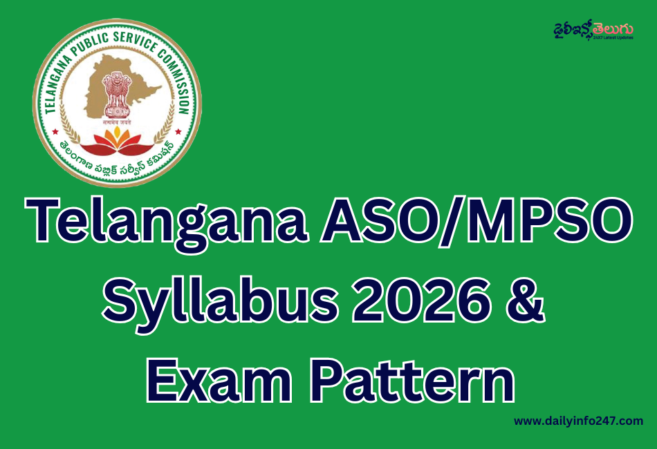 Telangana ASO/MPSO Syllabus 2026 and Exam Pattern | TGPSC ASO