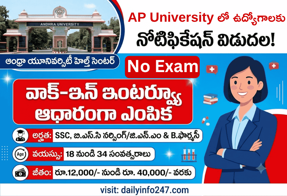 Andhra University Health Department Recruitment