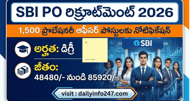 SBI PO Recruitment 2026 Notification Out - Apply Online