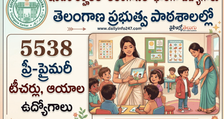5538 Instructor and Aaya Jobs in Telangana Pre Primary Schools