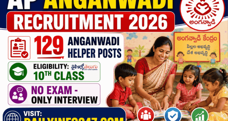 AP Anganwadi Recruitment 2026 - 129 Anganwadi Helper Posts