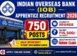 Indian Overseas Bank IOB Apprentice Recruitment 2026