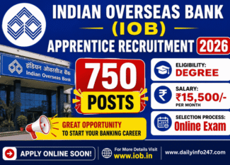 Indian Overseas Bank IOB Apprentice Recruitment 2026