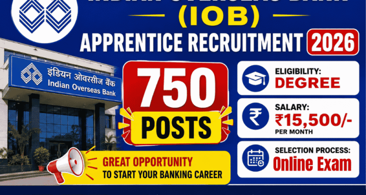Indian Overseas Bank IOB Apprentice Recruitment 2026