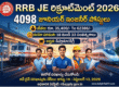 RRB JE Recruitment 2026 - Apply Online for 4098 Junior Engineer Posts