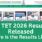 Telangana TET Result 2026 | TG TET | Check Results at tgtet.aptonline.in