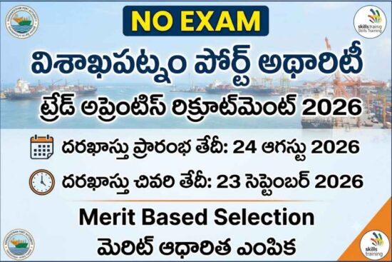 Visakhapatnam Port Authority Trade Apprentice Recruitment 2026