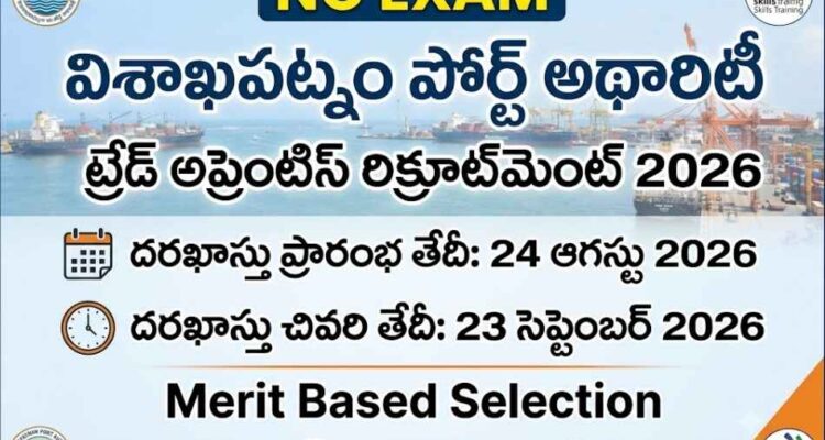 Visakhapatnam Port Authority Trade Apprentice Recruitment 2026