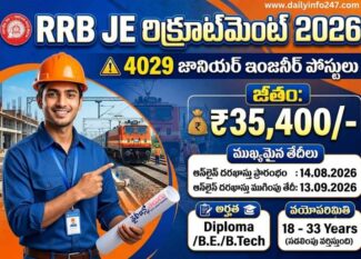 RRB JE Recruitment 2026 - Apply Online for 4029 Junior Engineer Posts