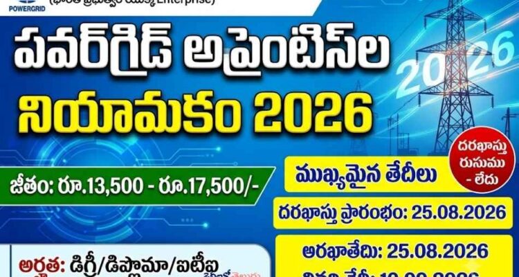 POWERGRID Apprentices Recruitment 2026 - Apply Online for 270 Posts