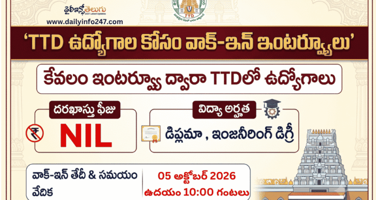 TTD Recruitment 2026
