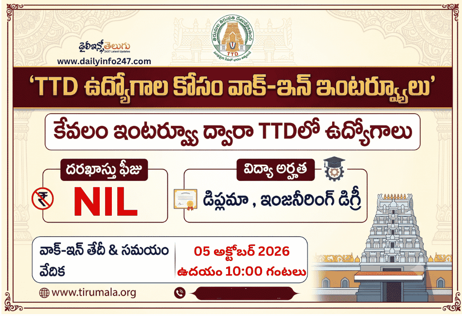 TTD Recruitment 2026