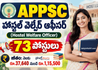 APPSC Hostel Welfare Officer Recruitment 2026 - Apply Online