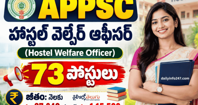 APPSC Hostel Welfare Officer Recruitment 2026 - Apply Online